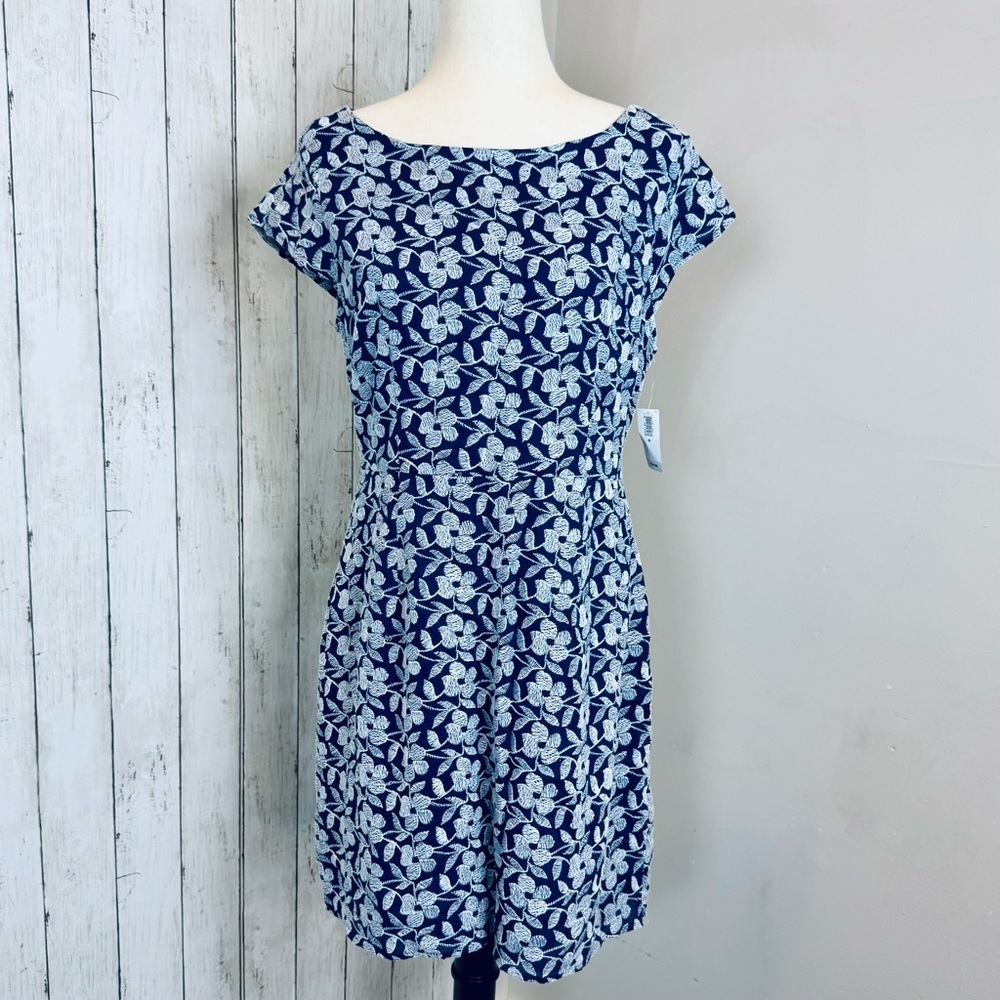 Old Navy | Navy & White Floral Cotton Dress